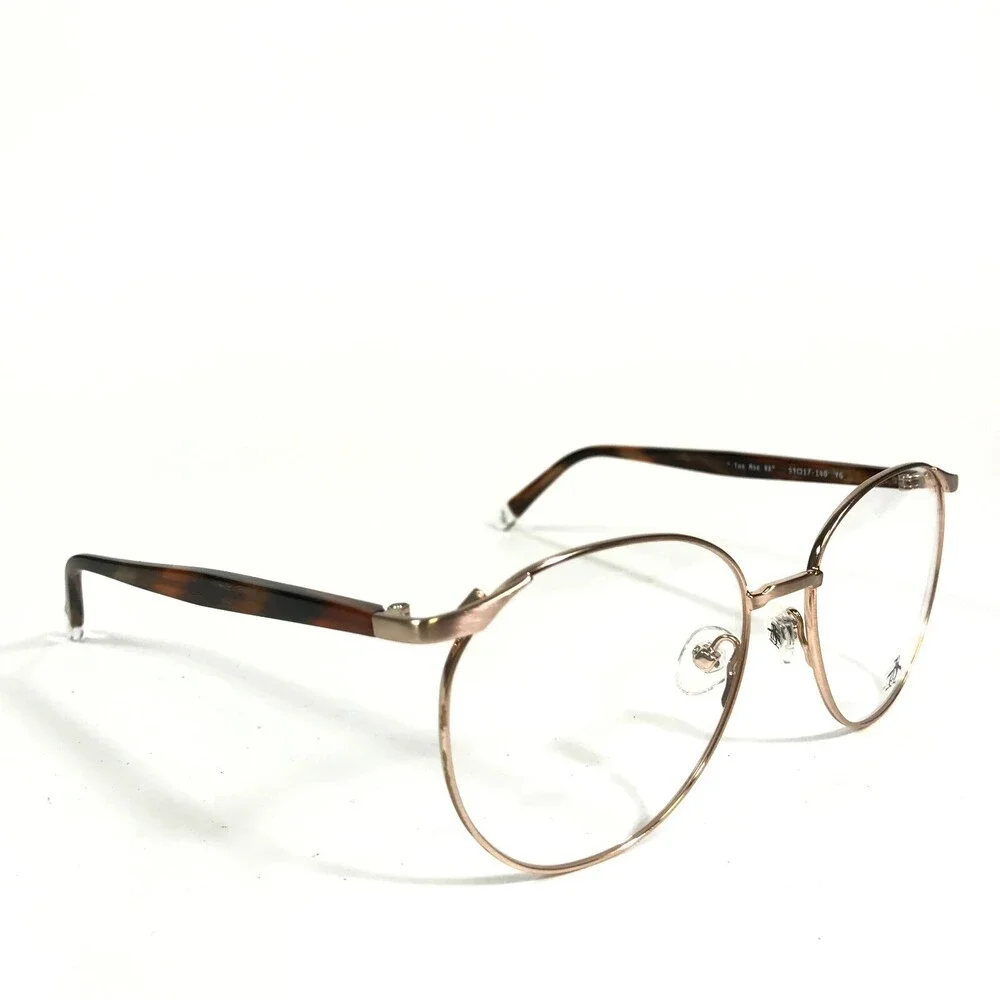 Penguin Eyeglasses Frames THE MOE YG Brown Gold Round Full Wire Rim 52-17-140
